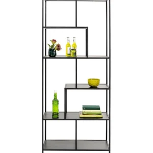 Clearance KARE Design Shelf Loftie Black 77x185cm