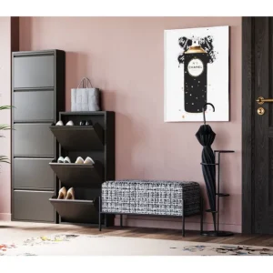 Best KARE Design Shoe Container Caruso 3 Black (MO)