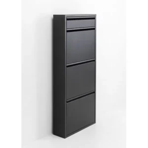 Best KARE Design Shoe Container Caruso 3 Plus 1 Black (MO)