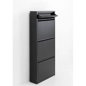 Best KARE Design Shoe Container Caruso 3 Plus 1 Black (MO)