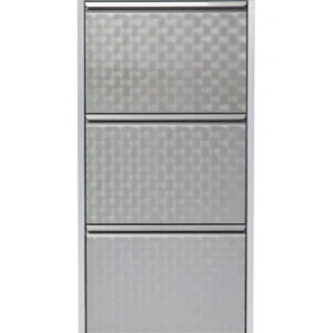 New KARE Design Shoe Container Caruso 3 Silver brushed