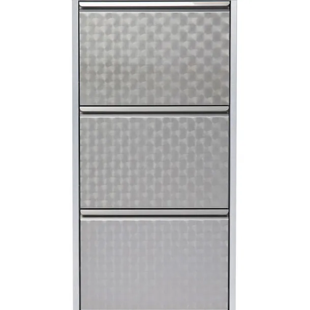 shoe_container_caruso__si_0.webp New KARE Design Shoe Container Caruso 3 Silver brushed