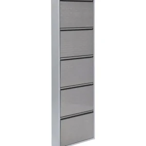 Best KARE Design Shoe Container Caruso 5 Silver brushed (MO)