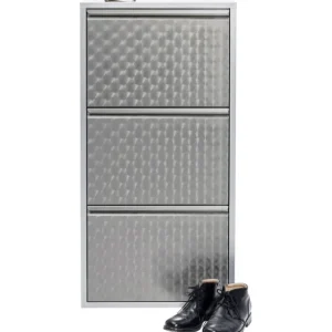 New KARE Design Shoe Container Caruso 3 Silver brushed