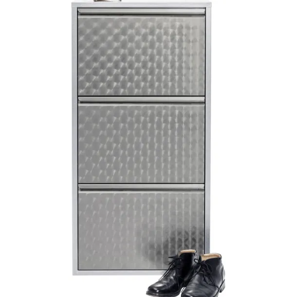 shoe_container_caruso__si_2.webp New KARE Design Shoe Container Caruso 3 Silver brushed