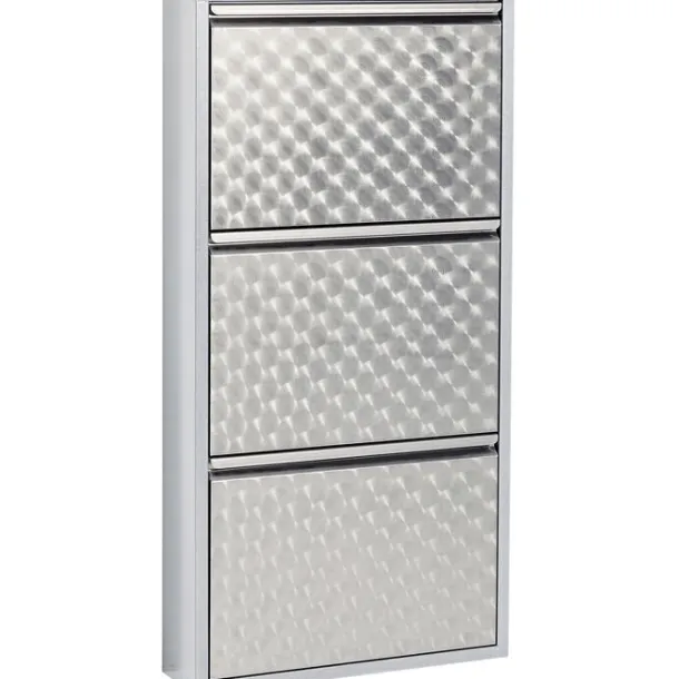 shoe_container_caruso__si_5-2.webp Outlet KARE Design Shoe Container Caruso 3 Silver brushed (MO)