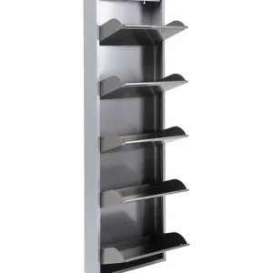 Best KARE Design Shoe Container Caruso 5 Silver brushed (MO)
