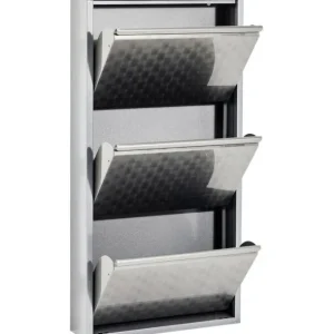 New KARE Design Shoe Container Caruso 3 Silver brushed