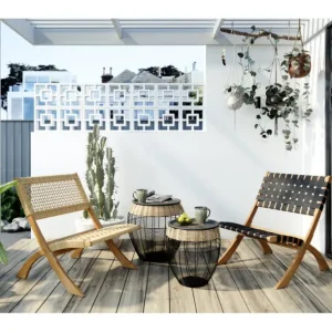 Best KARE Design Side Table African Drums (2/Set)