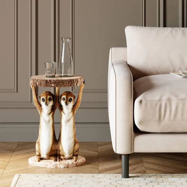 side_table_animal_meerkat_2.webp Sale KARE Design Side Table Animal Meerkat Sisters Ø33cm