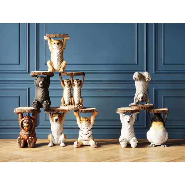 side_table_animal_meerkat_3.webp Sale KARE Design Side Table Animal Meerkat Sisters Ø33cm