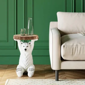 Outlet KARE Design Side Table Animal Polar Bear Ø37cm