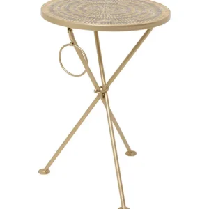 Discount KARE Design Side Table Clack Mosaic Brown Ø35cm