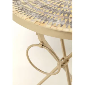 Discount KARE Design Side Table Clack Mosaic Brown Ø35cm