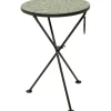 Fashion KARE Design Side Table Clack Mosaic Green Blue Ø35cm