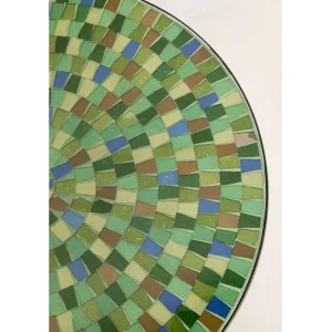 Fashion KARE Design Side Table Clack Mosaic Green Blue Ø35cm