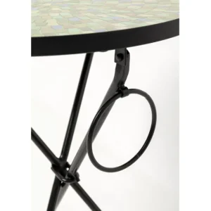 Fashion KARE Design Side Table Clack Mosaic Green Blue Ø35cm