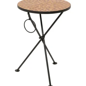 Clearance KARE Design Side Table Clack Mosaic Orange Ø35cm