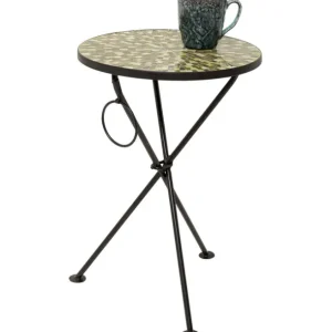 Hot KARE Design Side Table Clack Mosaic Olive Ø35cm