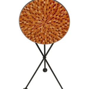 Clearance KARE Design Side Table Clack Mosaic Orange Ø35cm