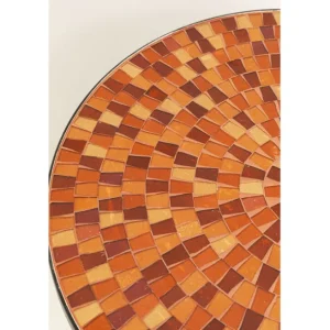 Clearance KARE Design Side Table Clack Mosaic Orange Ø35cm