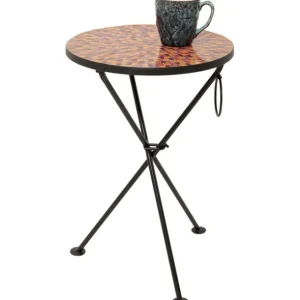 Hot KARE Design Side Table Clack Mosaic Red Ø35cm