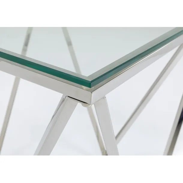 side_table_cristallo_chro_7.webp Clearance KARE Design Side Table Cristallo Chrome 50x50cm