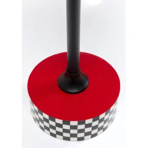 New KARE Design Side Table Domero Checkers Red Ø40cm