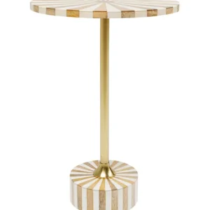 Fashion KARE Design Side Table Domero Cirque Gold White Ø40cm