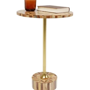 Fashion KARE Design Side Table Domero Geo Brown Ø40cm
