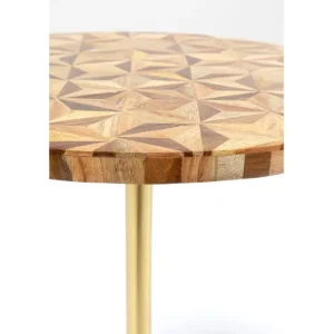 Fashion KARE Design Side Table Domero Geo Brown Ø40cm
