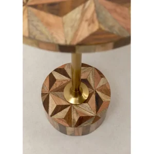 Hot KARE Design Side Table Domero Geo Brown Ø25cm
