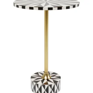 Hot KARE Design Side Table Domero Star Brown White Ø40cm