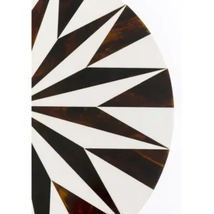 Hot KARE Design Side Table Domero Star Brown White Ø40cm