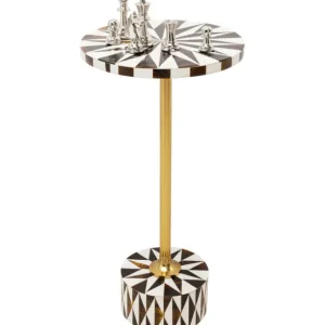 New KARE Design Side Table Domero Star Brown White Ø25cm
