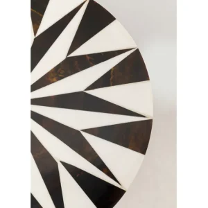 New KARE Design Side Table Domero Star Brown White Ø25cm