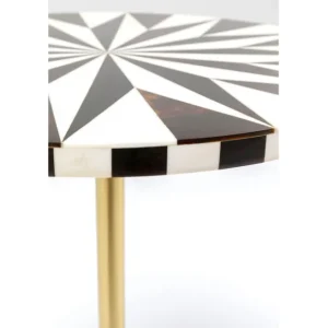 Hot KARE Design Side Table Domero Star Brown White Ø40cm