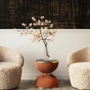 Outlet KARE Design Side Table Endless Vegas Orange Ø47cm