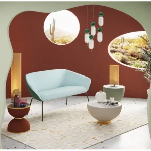 Outlet KARE Design Side Table Endless Vegas Orange Ø47cm
