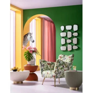 Outlet KARE Design Side Table Endless Vegas Orange Ø47cm