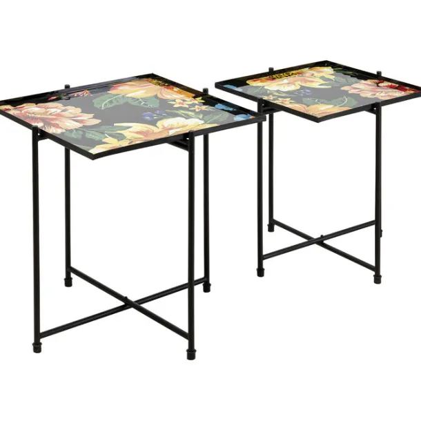 side_table_flowers_garden_0.webp Outlet KARE Design Side Table Flowers Garden Square (2/Set)