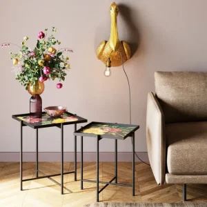Outlet KARE Design Side Table Flowers Garden Square (2/Set)