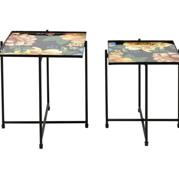 side_table_flowers_garden_2.webp Outlet KARE Design Side Table Flowers Garden Square (2/Set)