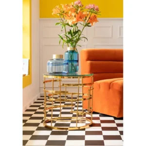 Best KARE Design Side Table Jupiter Gold Ø55cm