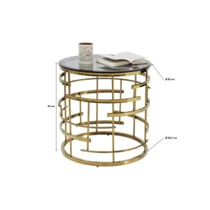 Best KARE Design Side Table Jupiter Gold Ø55cm