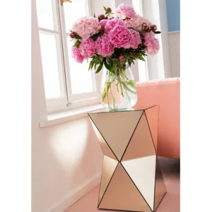 Best KARE Design Side Table Luxury Triangle Pearl 32x32cm