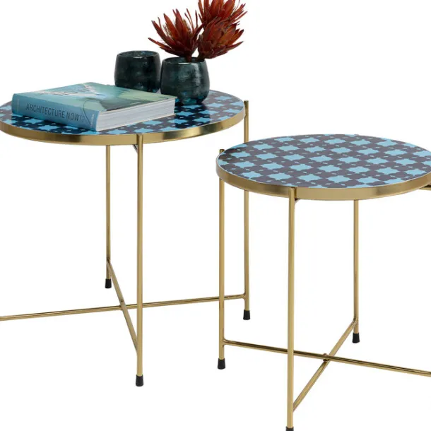side_table_priya_blue_set_2.webp Discount KARE Design Side Table Priya Blue (2/Set)