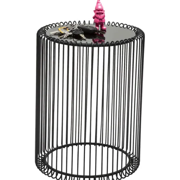 side_table_wire_black_cm__7.webp Outlet KARE Design Side Table Wire Black Ø44cm (2/Set)