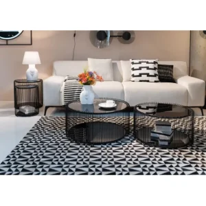Outlet KARE Design Side Table Wire Double Black (2/Set)