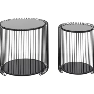 Outlet KARE Design Side Table Wire Double Black (2/Set)